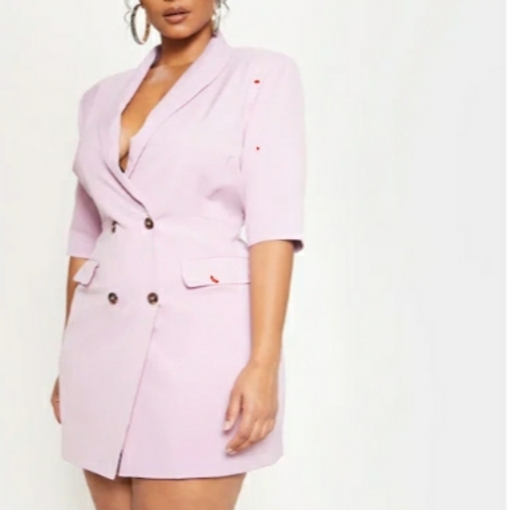 PrettyLittleThing 3/4 Sleeve Blazer Dress
